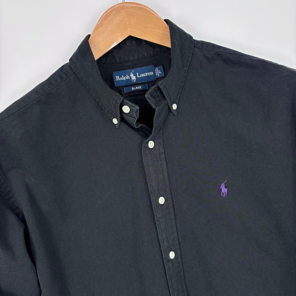 VTG Ralph Lauren Heavyweight Garment Dyed Twill Blake Button Down Shirt Mens L